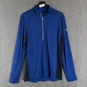 Icebreaker Merino Wool Blend GT Half Zip Pullover Shirt - Men's Size M - Blue